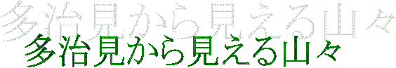 多治見から見える山々